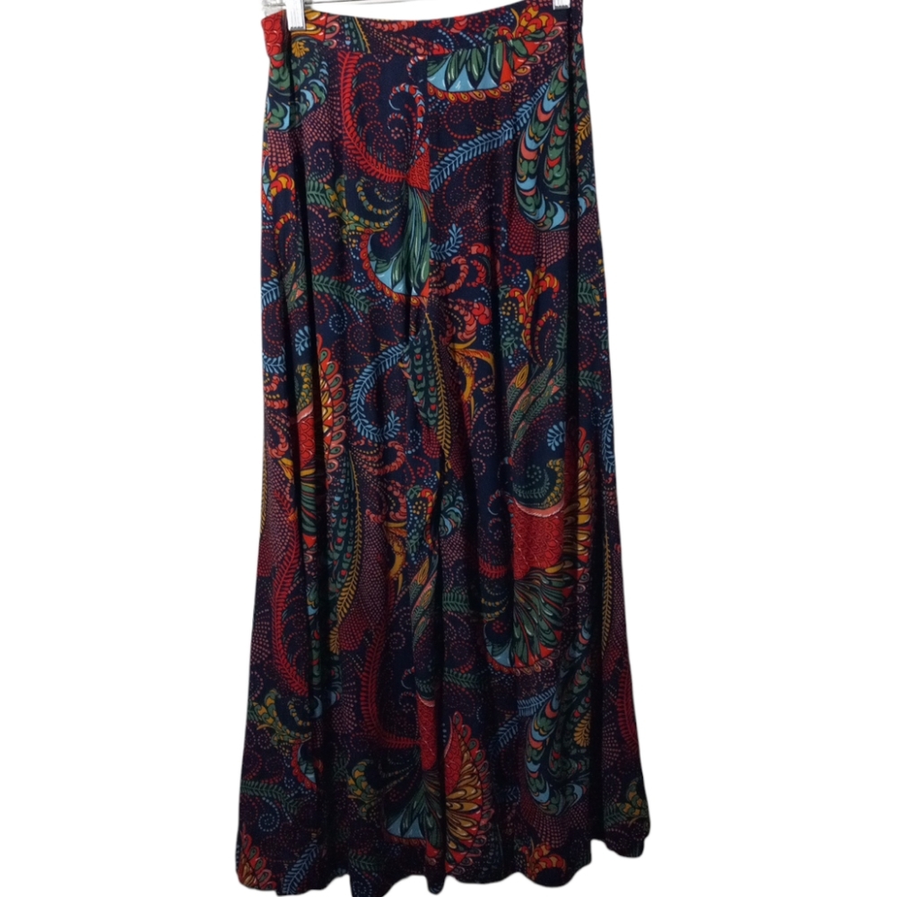 ett:twa By Anthropologie Wide Leg Beautiful Design Bright Colors Pants SZ 2